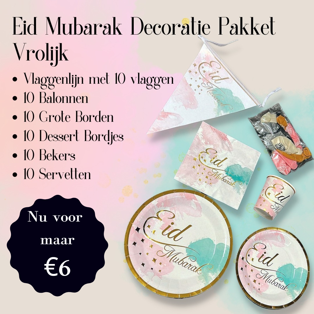 Eid Mubarak Decoratie Pakket Vrolijk